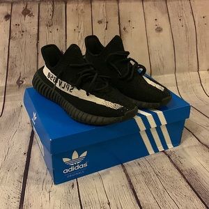 Black and White Adidas Yeezy 350